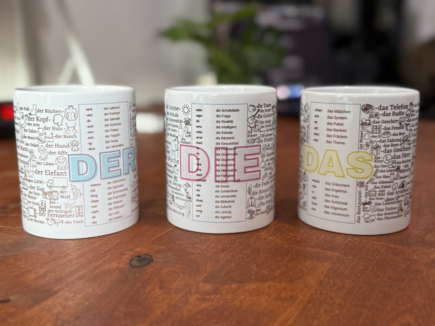 Tassen, die dir DER, DIE, DAS beibringen!